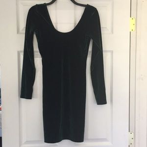 American Apparel green velvet dress